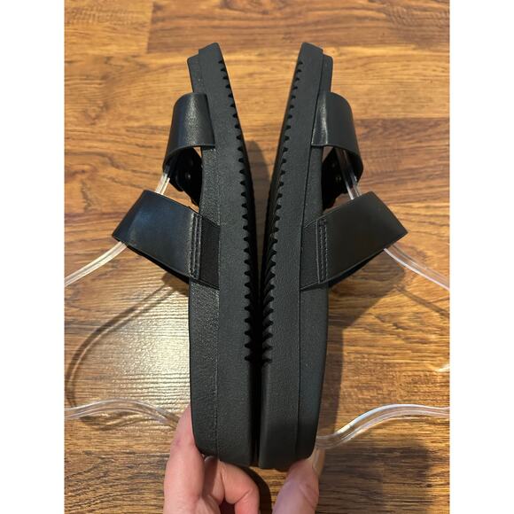 Steve Madden Women's Hanni Gold Buckle Slides – Black – Size 9 – Casual Chic - Picture 6 of 9